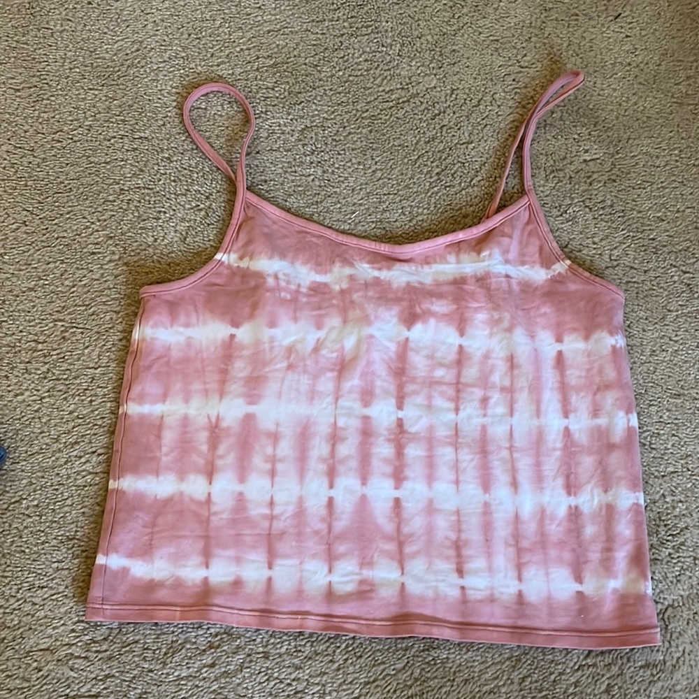 American Eagle pink the dye tank top